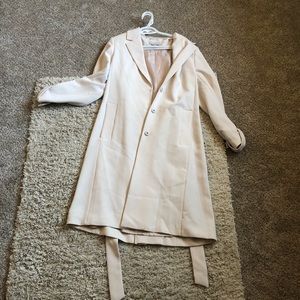 Beige trench coat